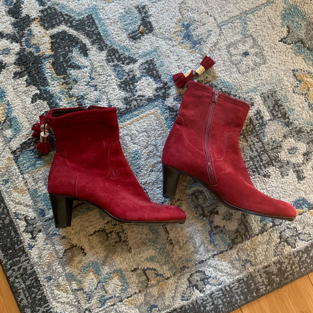Red AGL Ankle Booties